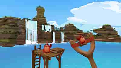 Gameplay screenshot of Angry Birds VR Isle of Pigs