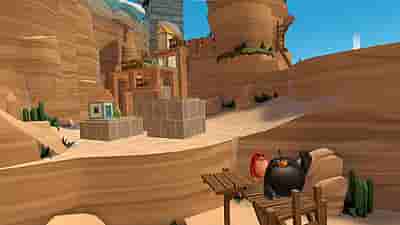 Gameplay screenshot of Angry Birds VR Isle of Pigs