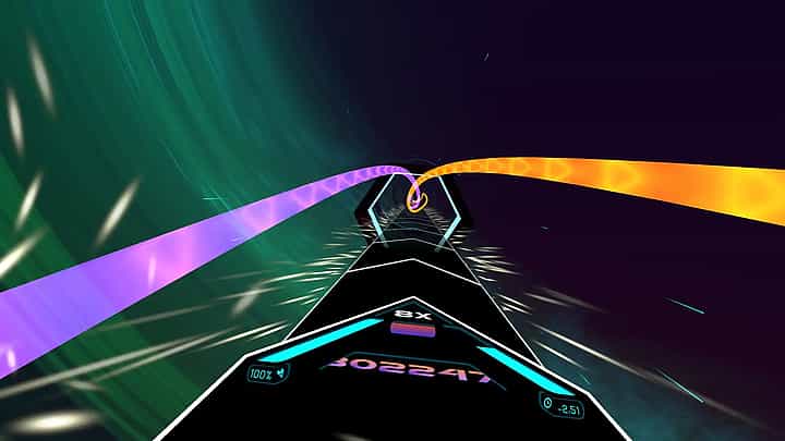 Gameplay screenshot of Audio Trip