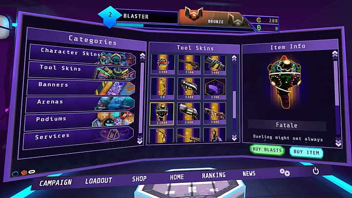 Gameplay screenshot of Blaston