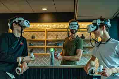 A VR setup at an on-location event