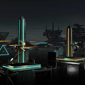 Tower Tag VR laser game artwork