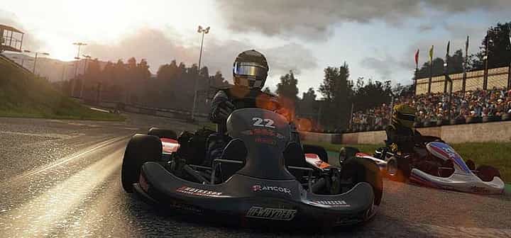 Go-kart racing in VR