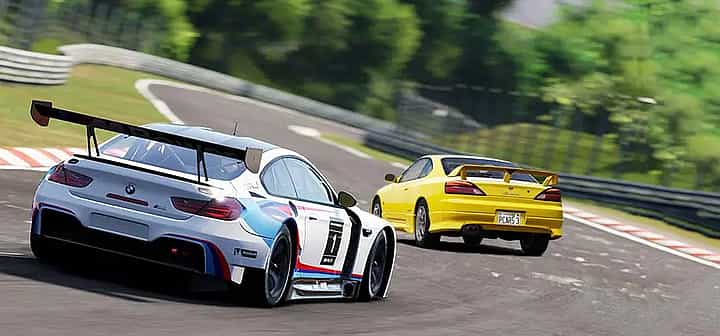 A virtual race track in VR