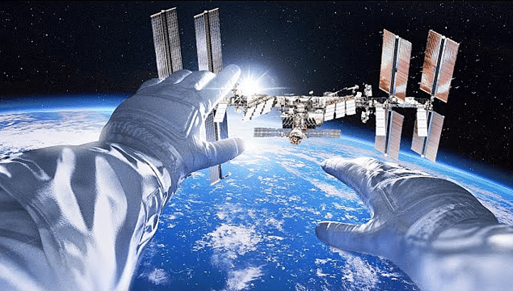 A virtual reality space environment