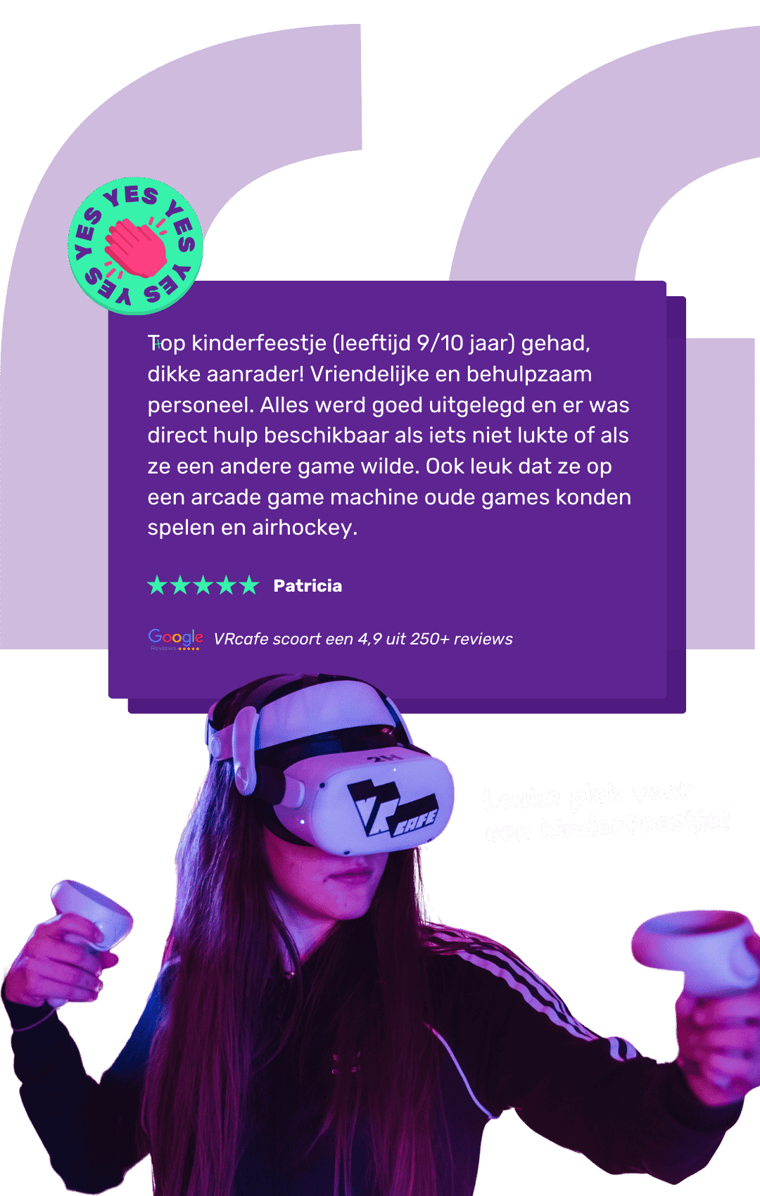 review van een kinderfeestje bij het VRcafe
