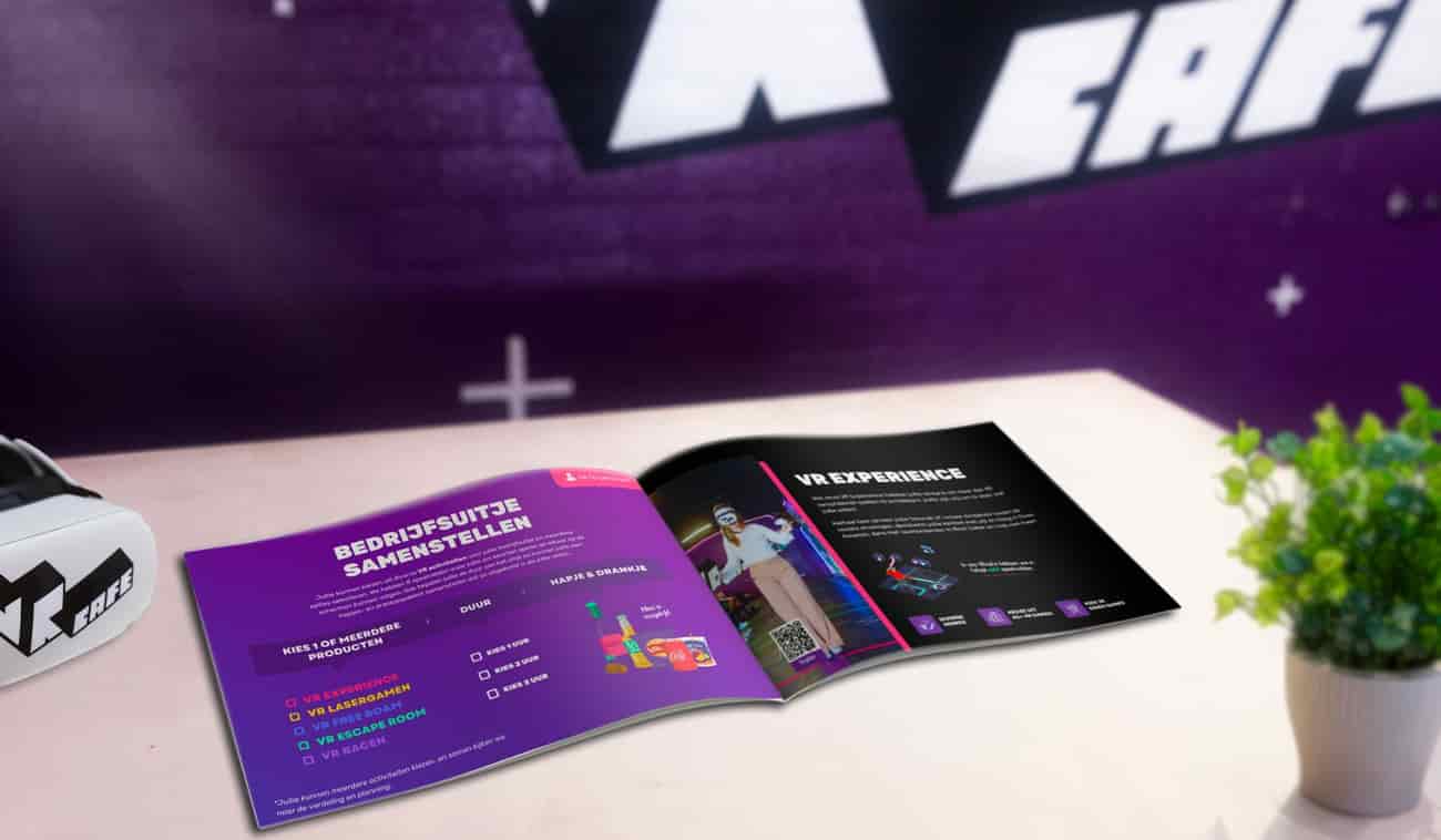 A computer with VRcafe website opened